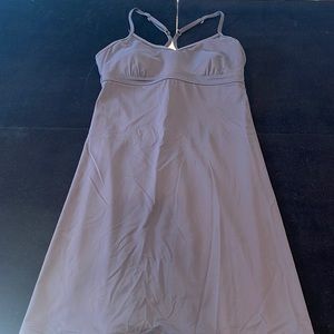 Athleta tennis dress, built in bra, gray, size M